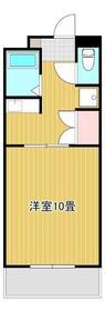 ラピス小出(1DK/2階)の間取り写真