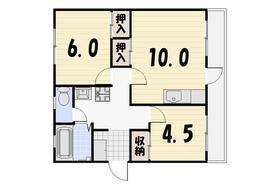 イーストパレス南新屋(2LDK/3階)の間取り写真