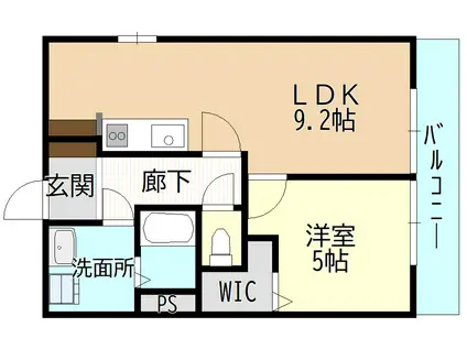 榊原ビル301(1LDK/3階)の間取り写真