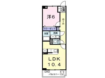 グロワール(1LDK/3階)の間取り写真