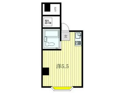 ビッグ武蔵野国分寺 205(ワンルーム/2階)の間取り写真