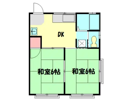 山口ハイツ(2DK/3階)の間取り写真
