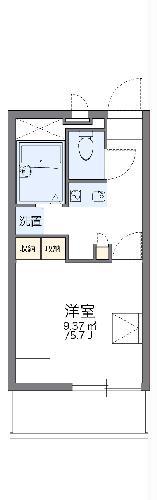 レオパレスルナシャインⅡ(1K/1階)の間取り写真