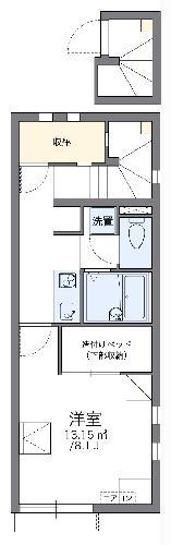 レオネクストPASSOⅡ(1K/2階)の間取り写真