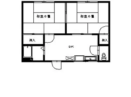 石川ハイツ(2DK/2階)の間取り写真