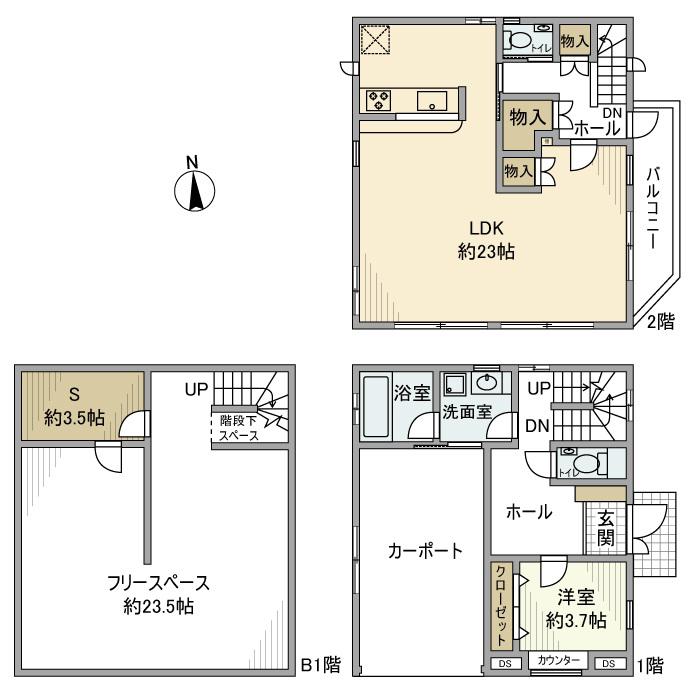 東急大井町線 緑が丘駅(東京) 徒歩4分 2階建 築20年(1SLDK)の間取り写真