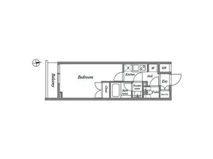 ALTERNA神楽坂Ⅰ(1K/5階)の間取り写真