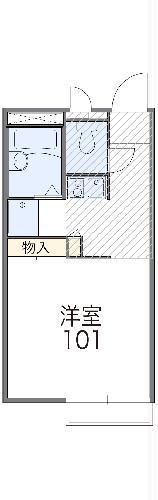 レオパレスLIBERTY(1K/2階)の間取り写真