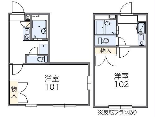 レオパレスK2(1K/2階)の間取り写真