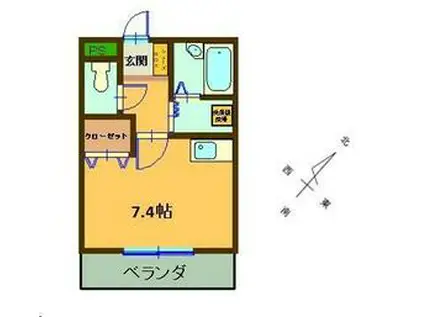 ホワイトアロー・倉庫(ワンルーム/1階)の間取り写真