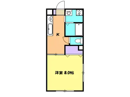 WHITE LOTUS(1K/1階)の間取り写真