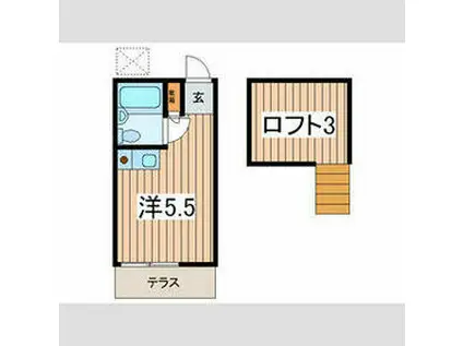 ハイムキャロット(ワンルーム/1階)の間取り写真