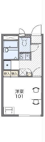 レオパレス勇峰(1K/1階)の間取り写真