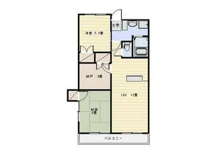 323BLD(2LDK/3階)の間取り写真