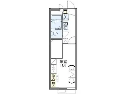 レオパレス城北(1K/2階)の間取り写真
