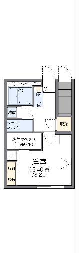 レオパレスMOMO(1K/1階)の間取り写真