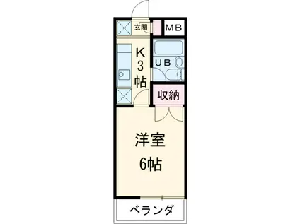 ハイツヤマダ(1K/1階)の間取り写真