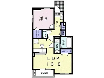 G・ブリッサ Ⅰ(1LDK/1階)の間取り写真