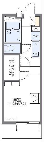 レオパレスとねねっと(1K/3階)の間取り写真
