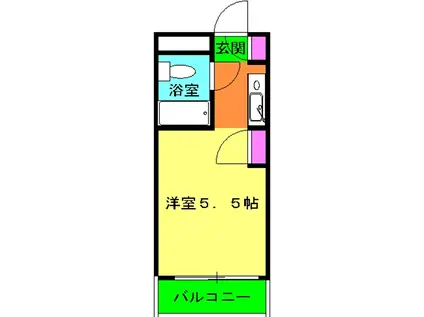 マリオン本千葉(ワンルーム/3階)の間取り写真