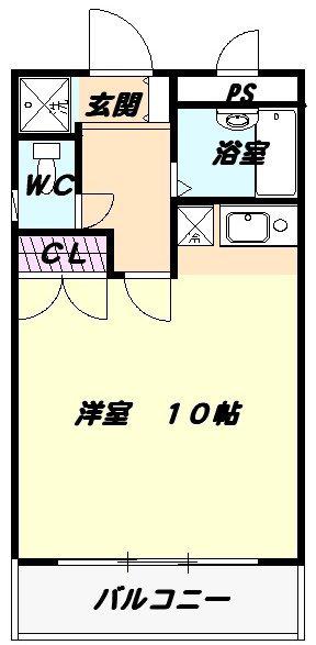 サンシャイン星ヶ丘(ワンルーム/3階)の間取り写真