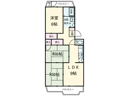 パークマンション(3LDK/3階)の間取り写真