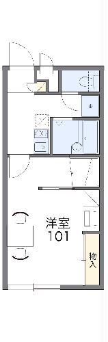 レオパレス追分台A(1K/2階)の間取り写真