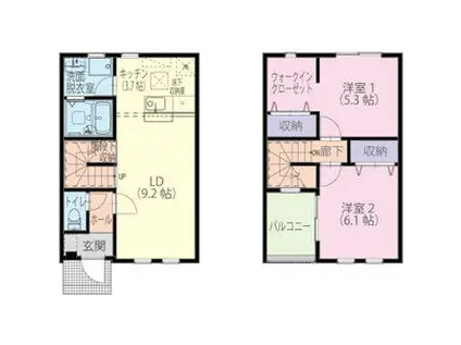 ファウンテンⅠ(2LDK)の間取り写真
