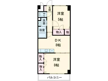 フォレスト荒子公園(2LDK/1階)の間取り写真