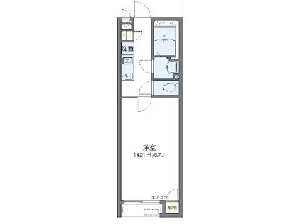 クレイノカーサカリーナ(1K/1階)の間取り写真