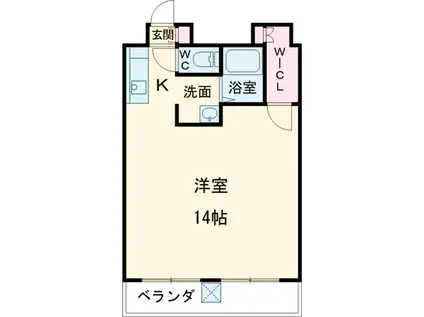 イヌカイビル(ワンルーム/6階)の間取り写真