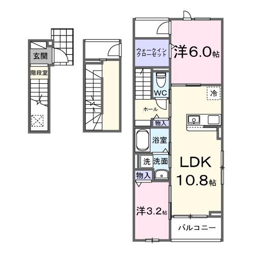 アーバンヒルズⅤ(2LDK/3階)の間取り写真