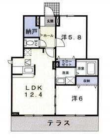 アルキテット(2LDK/1階)の間取り写真