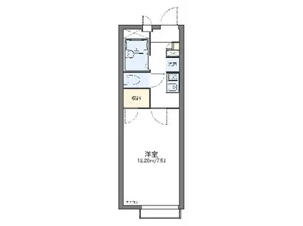 レオパレスWISH(1K/2階)の間取り写真