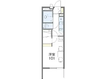 レオパレスリトルリリー(1K/3階)の間取り写真