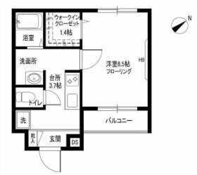 ADAGIO (1K/3階)の間取り写真