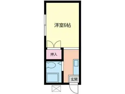 長者ハイツ(1K/1階)の間取り写真