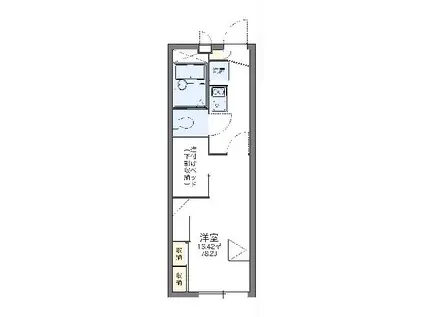 レオパレスクラブ ジールズ(1K/2階)の間取り写真