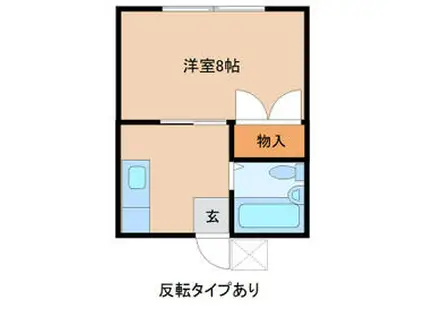 ヴィラ早野(1K/2階)の間取り写真