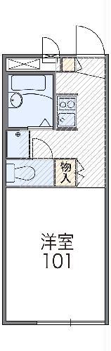 レオパレスレーブ(1K/2階)の間取り写真
