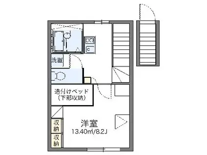レオパレスYOU(1K/2階)の間取り写真