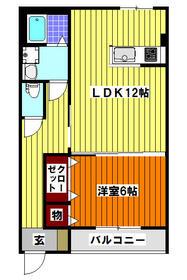フェニックスⅡ(1LDK/2階)の間取り写真