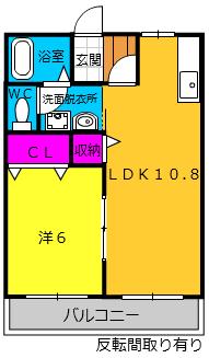 シャトー富ヶ丘Ⅱ(1LDK/1階)の間取り写真