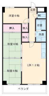 レジディア日比野(3LDK/11階)の間取り写真