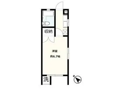 ラルーチェ杉戸(1K/1階)の間取り写真