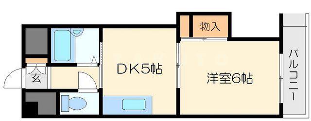 瑞光グランドハイツ北(1DK/4階)の間取り写真