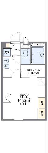 レオパレスレイン(1K/2階)の間取り写真