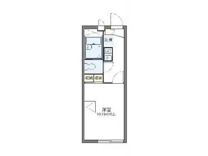 レオパレスデァ リンデンバオム(1K/1階)の間取り写真
