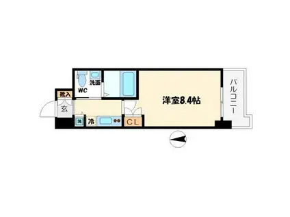 GRAMERCY NIPPONBASHI(1K/12階)の間取り写真