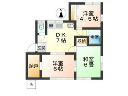 澤井ハイツ(3SDK/1階)の間取り写真